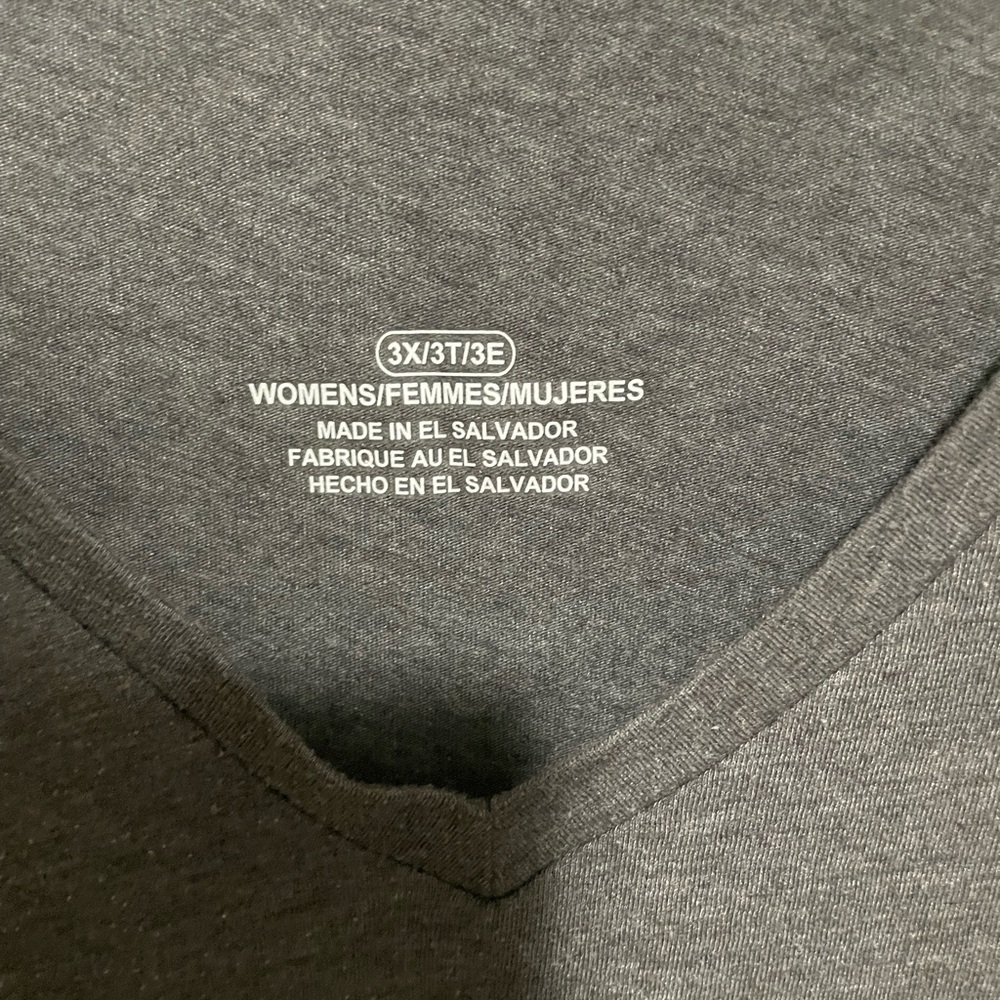 Gray V-Neck T-Shirt - Picture 2 of 3